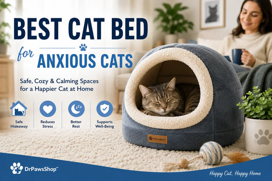 Best cat bed for anxious cats with a cozy cat cave in a calm home