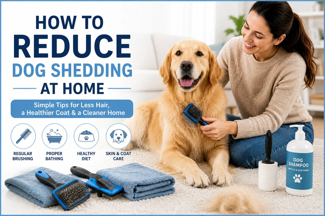How to reduce dog shedding at home with brushing and grooming tools